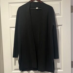 Women's Dark Gray Open Front Sweater XS/S